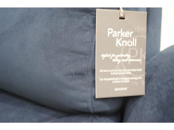 Parker Knoll Bodella navy blue velvet fabric electric reclining 3 seater sofa5