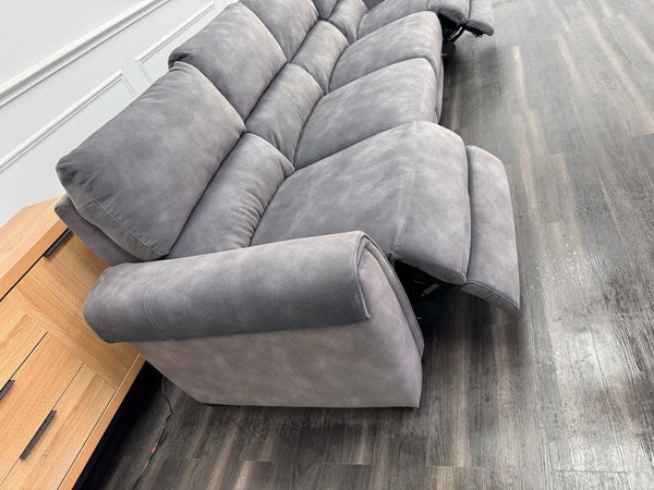 Furniture Village Nixon Large 4 Seater Sofa Power Recliner In Grey Lux Velvet6