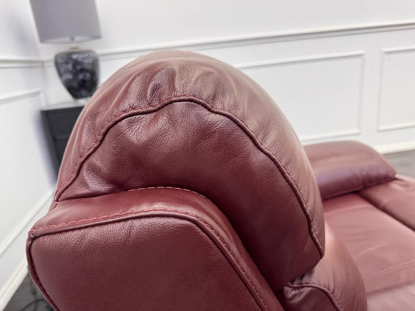 Furniture Village Moreno Lift and Rise Recliner Armchair Burgundy Leather1