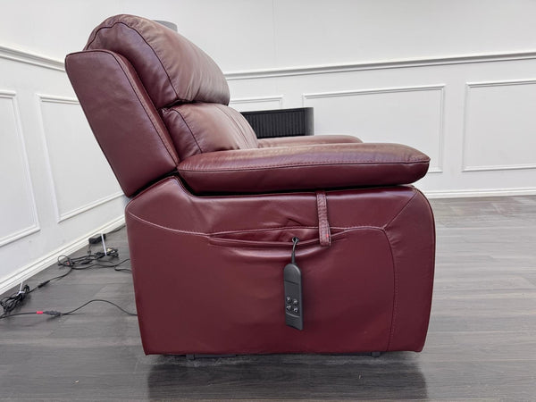 Furniture Village Moreno Lift and Rise Recliner Armchair Burgundy Leather13