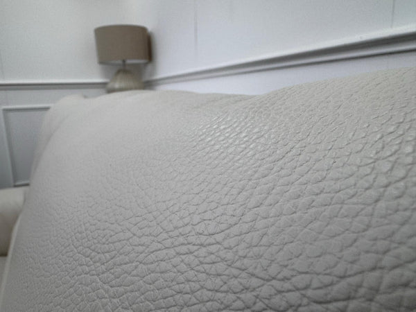 Furniture Village Nixon 2 & 2 Seater Sofa Set Power Recliner Frost Leather18