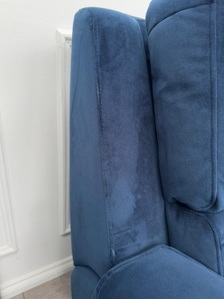 G Plan Harper Plush Indigo Premium Velvet Static 3 Seater + Armchair RRP £3,95212