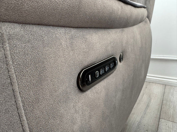 LAZYBOY DOUGLAS POWER RECLINER 3 SEATER SOFA IN GREY FABRIC17