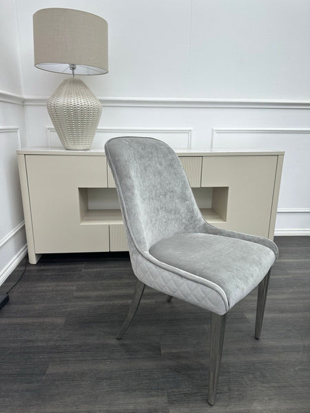 Furniture Village Gabana Chrome Feet Dining Chair (Pre-sale, Read Desc)0