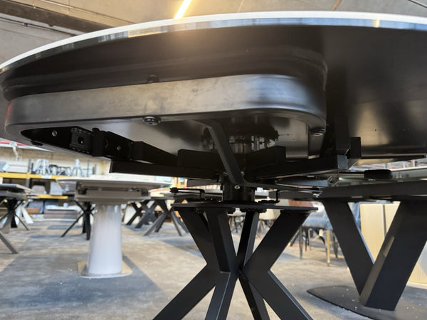 Furniture Village Quattro Swivel Extending Dining Table Oyster ceramic top4