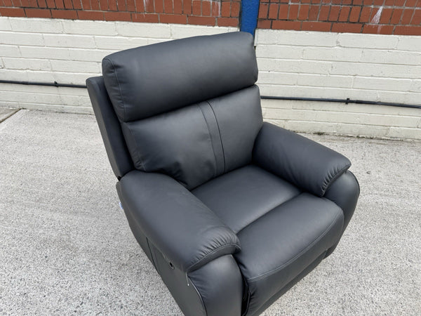 LA-Z-BOY WINCHESTER LEATHER MANUAL RECLINER ARMCHAIR - Black8
