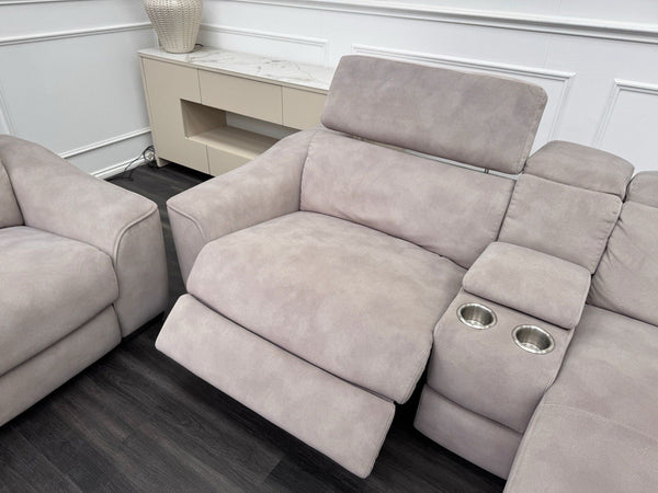 FV Xavier 3 + 2 Seater Lounger Corner Sofa Set Power Recliner & Headrests14