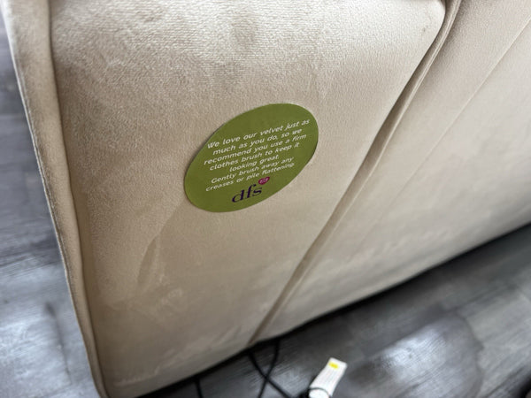 DFS Large Cream Velvet Corner Sofa Left Hand Facing (Fast Delivery)19