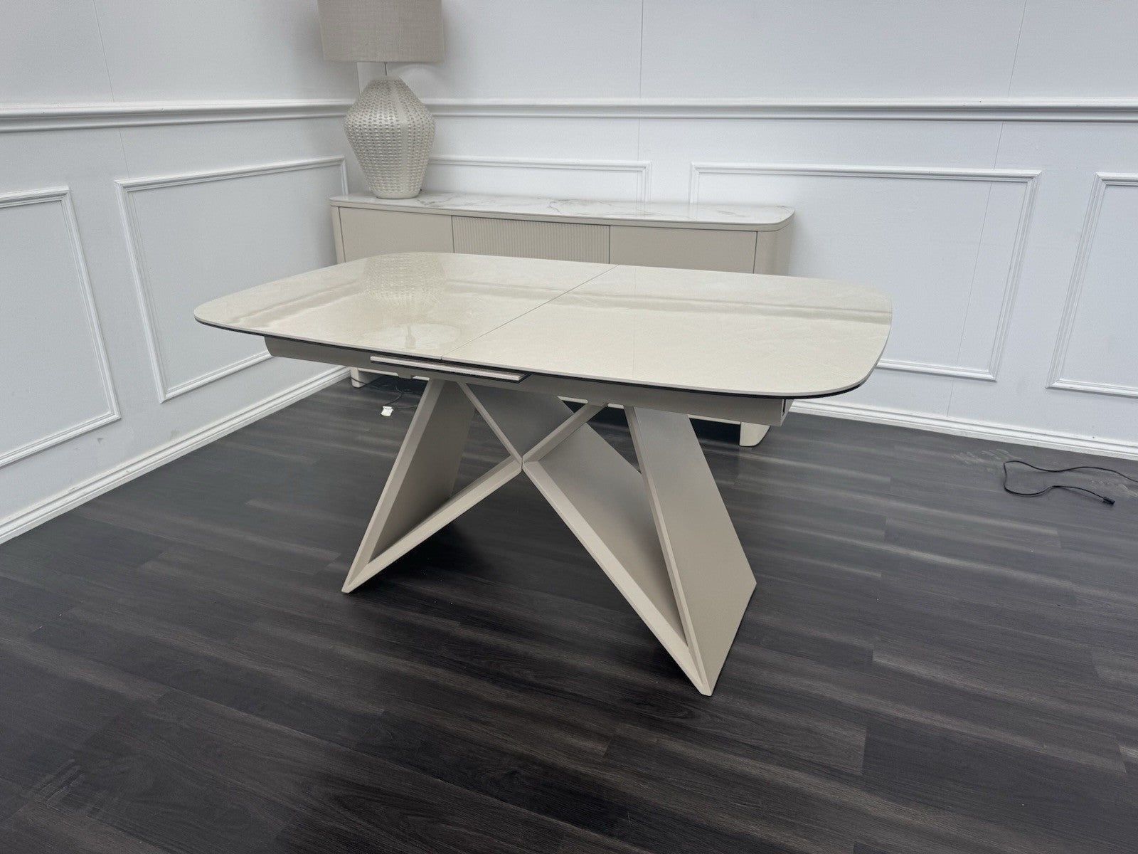 Furniture Village Mirage Small Extending Dining Table marble-effect ceramic top0