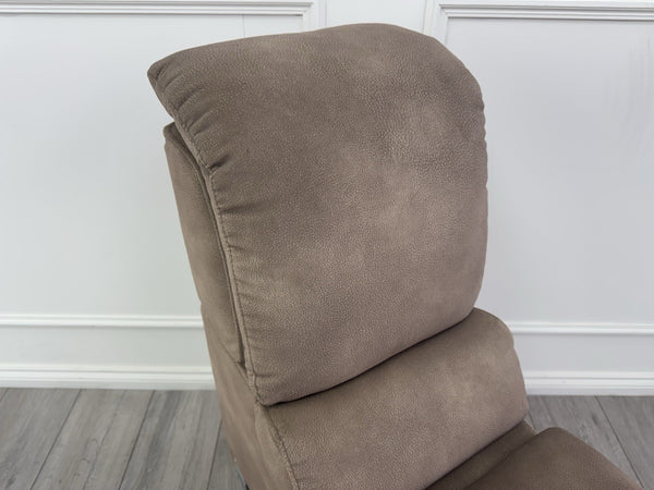 Sofology Illinois Console Mottled Fabric Latte Cup Holders Wireless Charging10