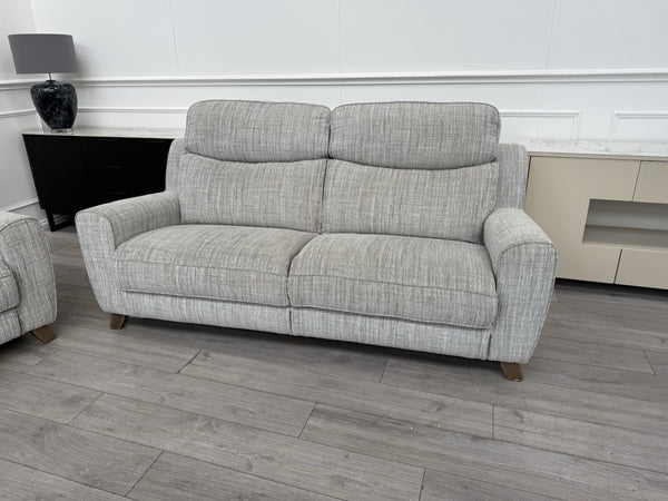 Furniture Village Grey Fabric 3 & 2 Seater Sofa Set1