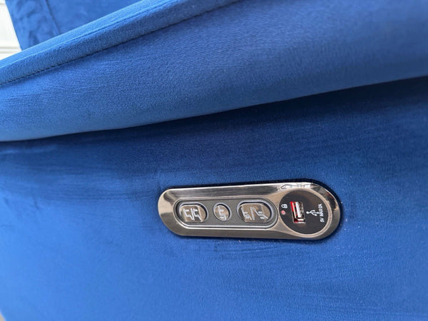 FV Jude 2+2 Seater Sofa Set Power Recliners with Telescopic Headrests Navy Blue17