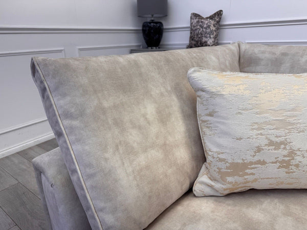 Sofology Emperor Modular Corner Unit Section Ivory/Cream Velvet Fabric2