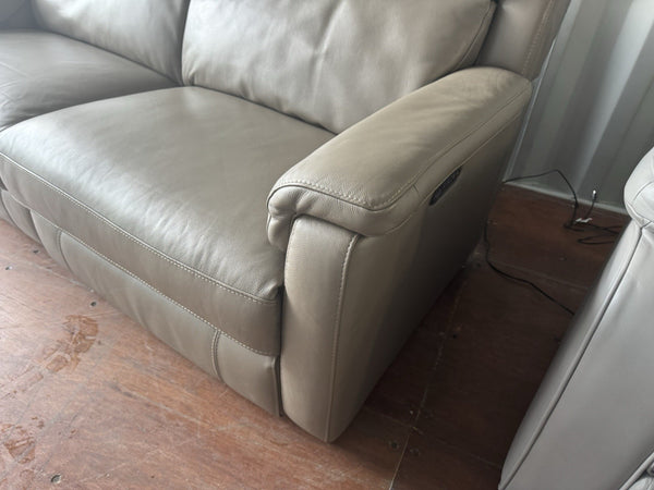 Furniture Village 3 Seater Sofa Power Recliners & Headrests Taupe Leather4