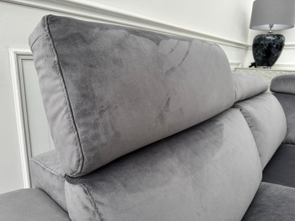 Furniture Village Nicoletti Davide Modular Corner Sofa Grey Velvet RRP £44954