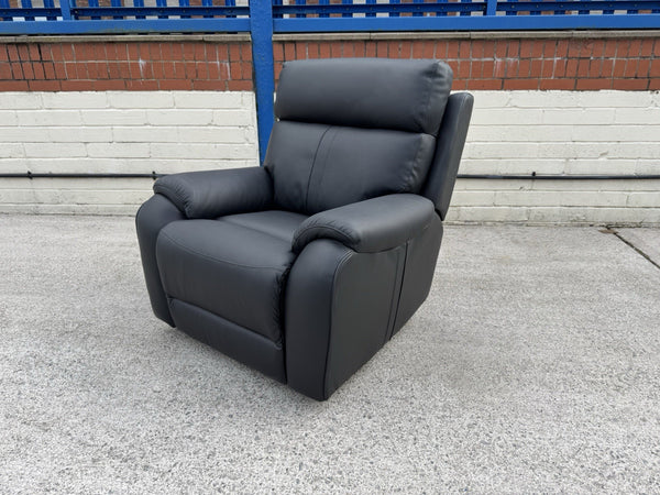 LA-Z-BOY WINCHESTER LEATHER MANUAL RECLINER ARMCHAIR - Black1