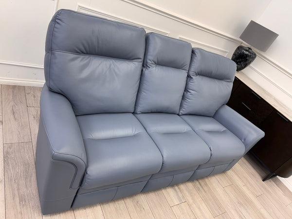 Parker Knoll Hudson 23 Roma Storm Leather Static 3 Seater Sofa RRP £41604