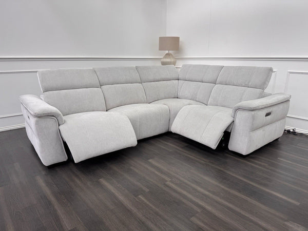 Furniture Village Inca Power Reclining Corner Sofa In Manhattan Stone0