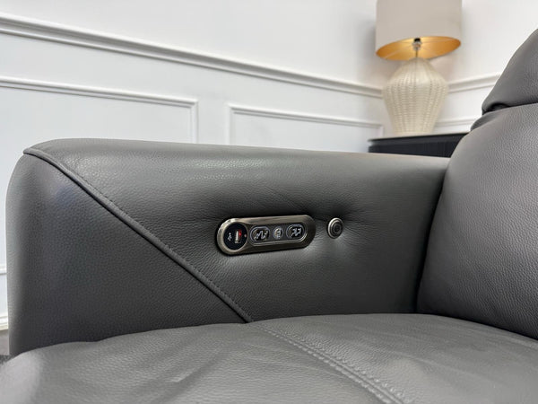 Sofology Marvella Power Recliner Large 4 Seater Sofa Charcoal Leather8