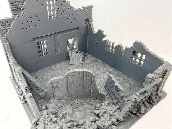 28mm Ruined Cottage Rural Dutch House Destroyed Building2