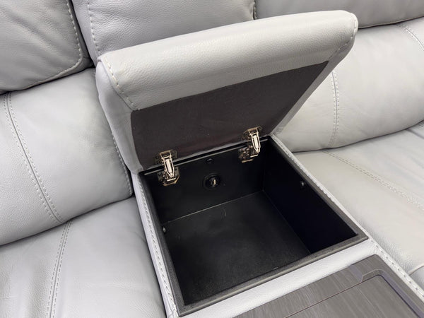 Furniture Village Link Power Recliner 2 Seater + 2x Armchairs Set Grey Leather20