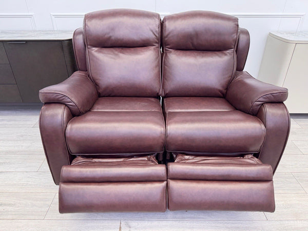 Parker Knoll Boston Burgundy Leather Power Recliner 3+2 Seater Sofa RRP £409922