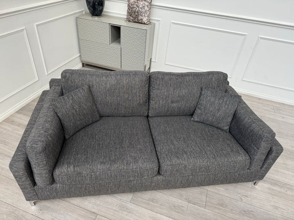 DFS Grey Fabric 3 Seater Sofa4