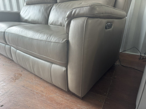 Furniture Village 3 Seater Sofa Power Recliners & Headrests Taupe Leather7