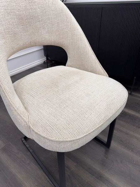 Furniture Village Tiber Alabaster fabric cantilever dining chair (Pre-sale)2