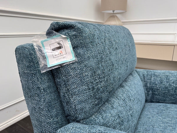 Furniture Village Armchair Power Recliner Blue Woven Fabric7