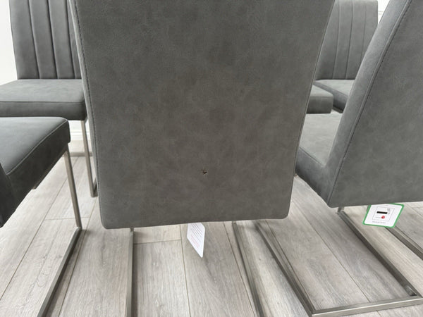 Furniture Village Grigio Set of 8 Grey Suede Dining Chairs14