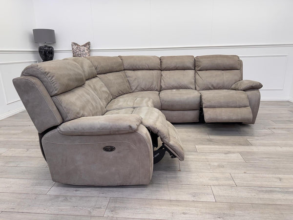 Furniture Village Moreno Power Reclining Corner Sofa In Beige Fabric3