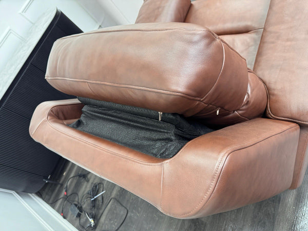 G Plan Thornbury Brown/Chestnut Leather Power Recliner Armchair8