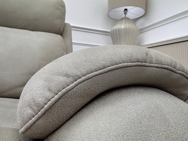 LA Z BOY Winchester Power Recliner 3 Seater Sofa In Beige Fabric Power Headrest17