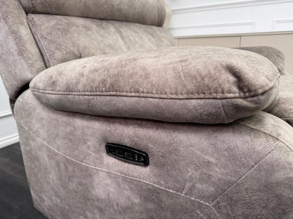 Furniture Village Moreno Beige Fabric Armchair Electric Power Recliner1