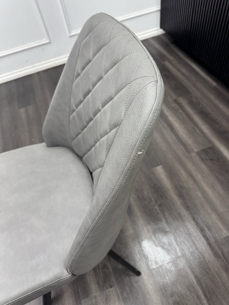 Furniture Village Mars/Jupiter Grey faux leather swivel dining chair (Pre-sale)4