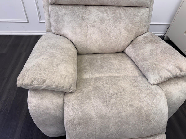 Furniture Village Moreno Cream Fabric Armchair Electric Power Recliner13