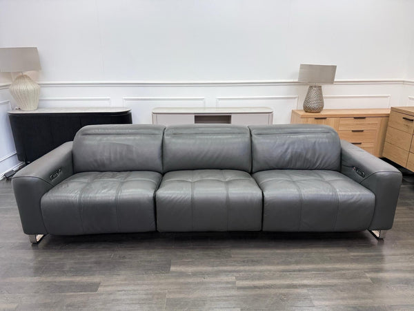 Sofology Marvella Power Recliner Large 4 Seater Sofa Charcoal Leather1
