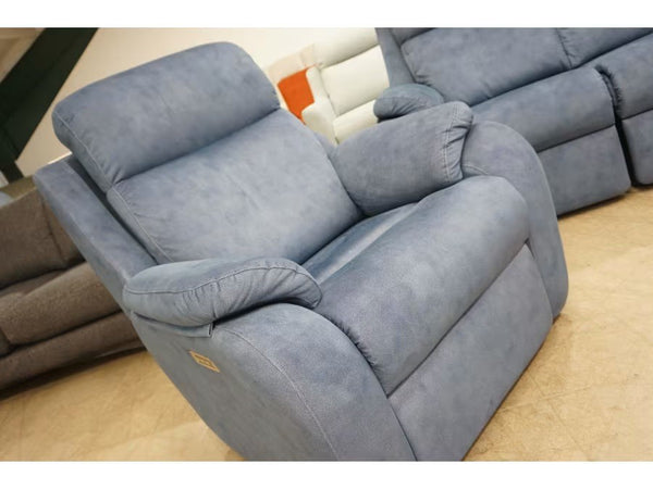 G Plan Kingsbury stingray indigo power recliner 2 seater + 2x armchair sofa set3