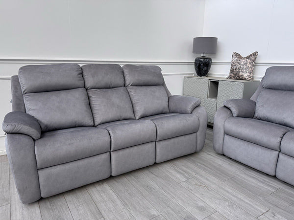 G Plan Kingsbury Charcoal Stingray 3 & 3 Seater Sofa Set Manual Recliners1