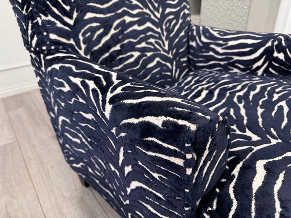 Furniture Village Sasha Accent Black And White Zebra Strip Fabric3