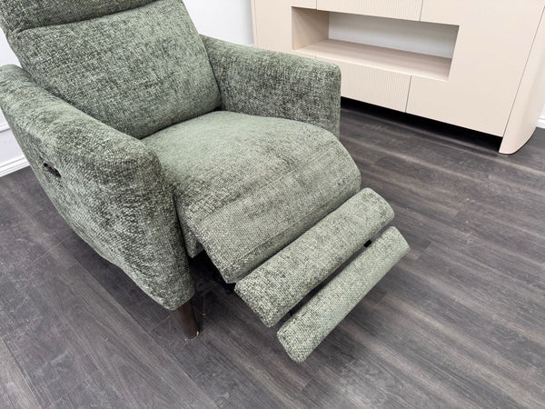 Furniture Village Petit Olive Fabric Armchair Power Recliner+Swivel+Rocking1