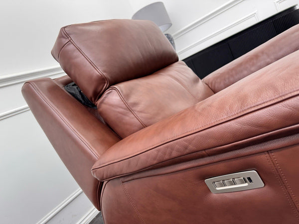 G Plan Thornbury Brown/Chestnut Leather Power Recliner Armchair17