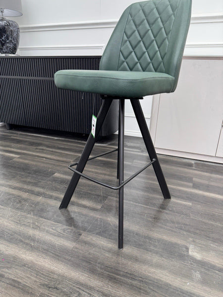 Furniture Village Mars/Jupiter green leather swivel dining barstool (Pre-sale)12