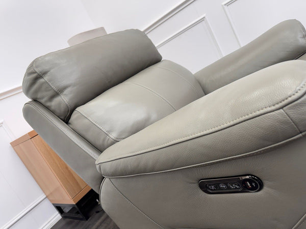 LAZYBOY Daytona POWER RECLINER ARMCHAIR WITH POWER HEADREST IN Grey Leather4