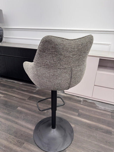 Furniture Village Kiara ash grey fabric swivel dining barstool (Pre-sale)7