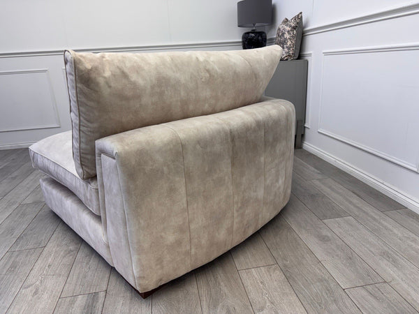 Sofology Emperor Modular Corner Unit Section Ivory/Cream Velvet Fabric4