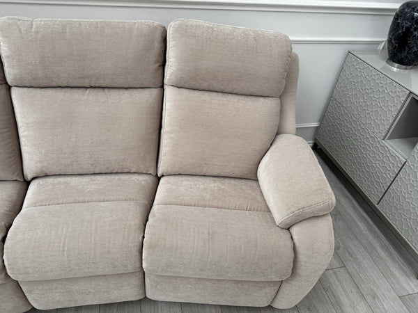G Plan Kingsbury Beige Velour Static Curved 3 Seater Sofa9