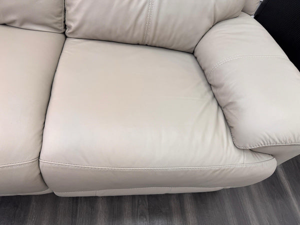 Furniture Village TOUCH 3 Seater Power Recliner Sofa Taupe Leather19