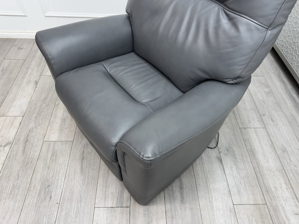 Parker Knoll Hudson 23 Grey Leather Armchair Power Recliner & Headrest & Lumbar17
